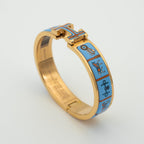 TimiH PINK GOLD BRACELET BLUE CERAMIC