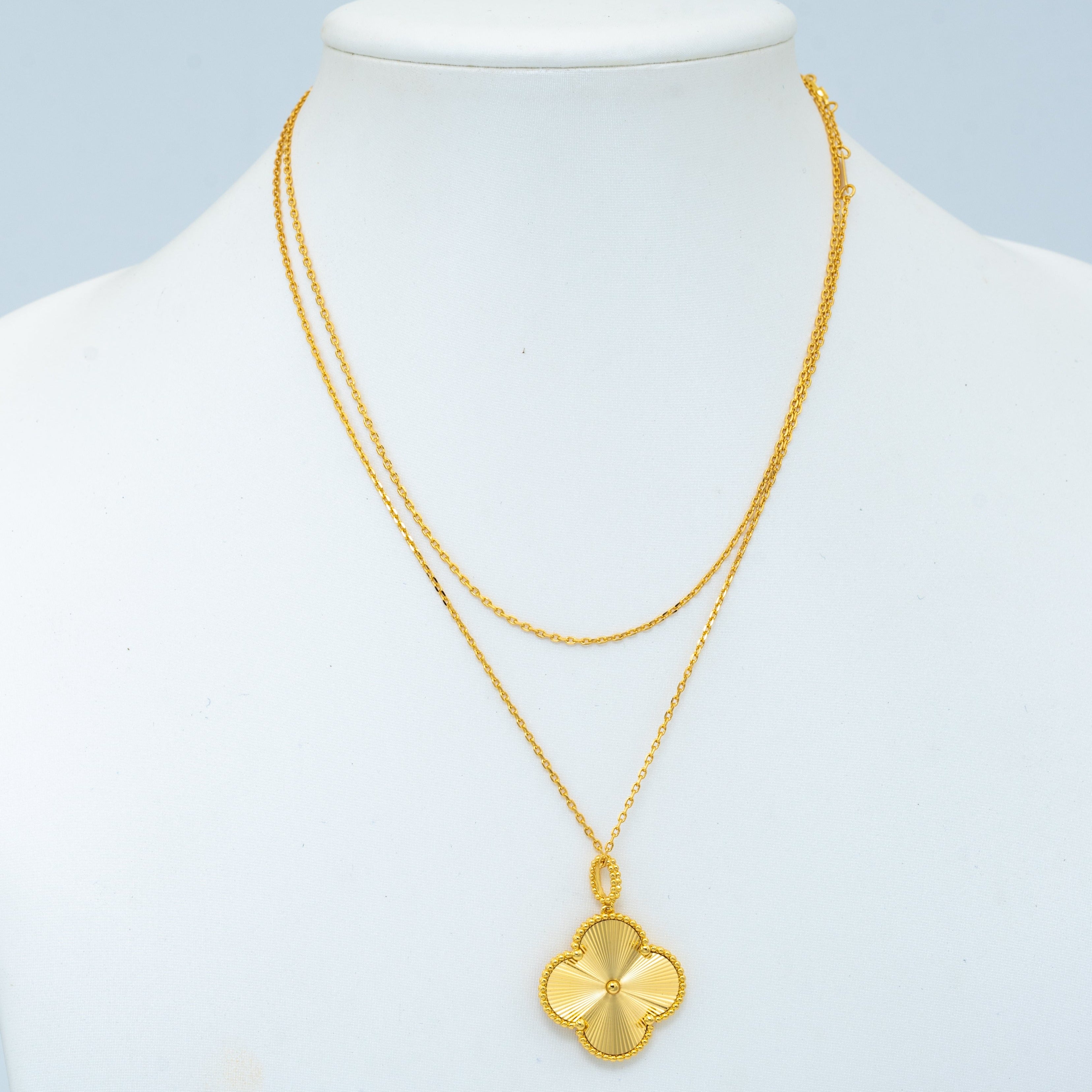 TimiCLOVER 25MM PEDANT NECKLACE GOLD