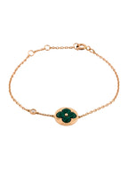 TimiSUN MALACHITE 1 DIAMOND PINK GOLD BRACELET