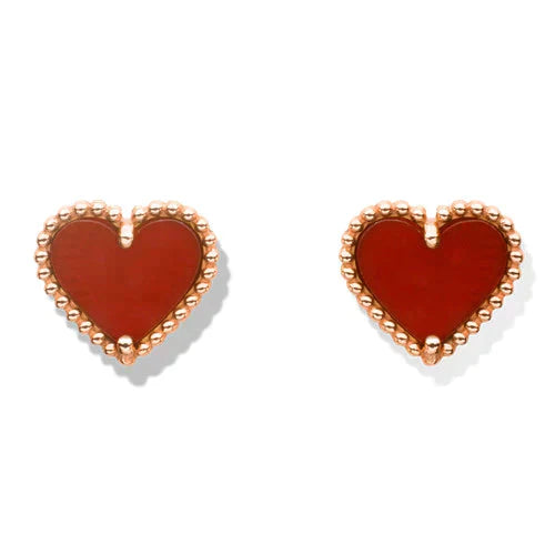 TimiHEART CARNELIAN STUD EARRINGS