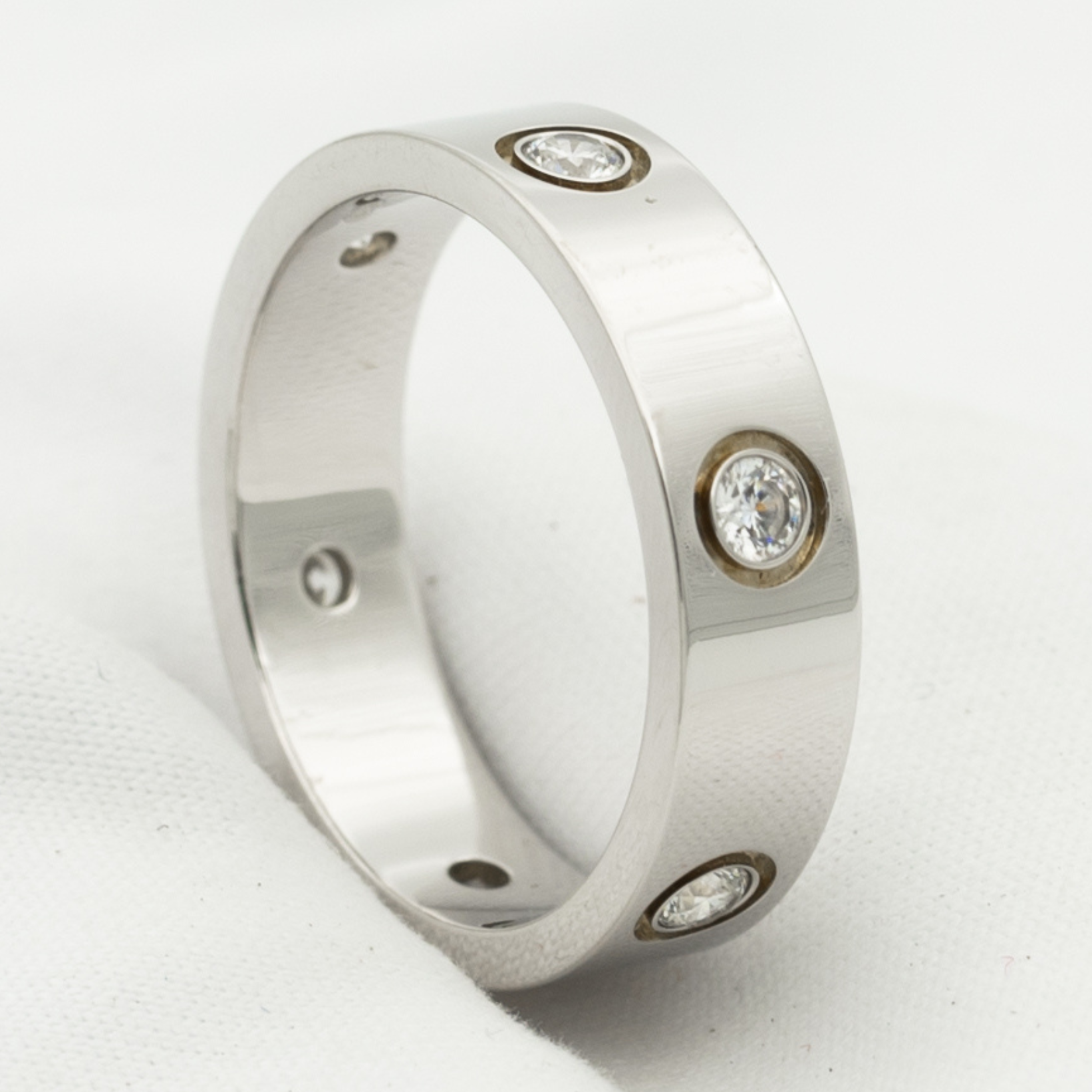TimiLOVE RING 5.5MM 6 DIAMONDS SILVER