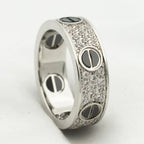 TimiLOVE RING 5.5MM DIAMONDS PAVED CERAMIC