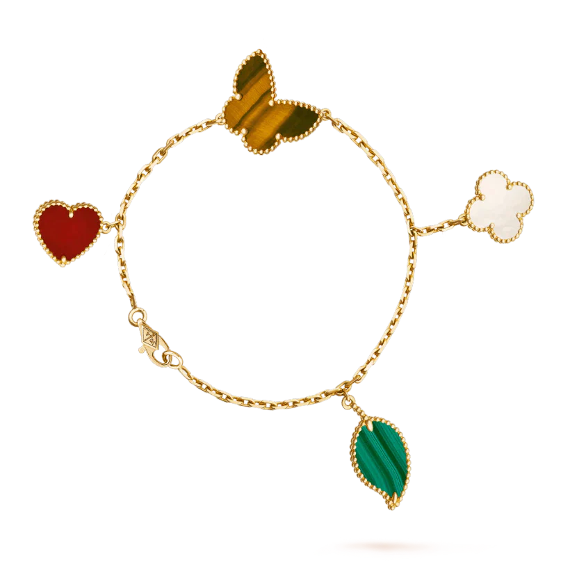 ¡®Timi¡¯LUCKY SPRING 5 MOTIF GOLD BRACELET