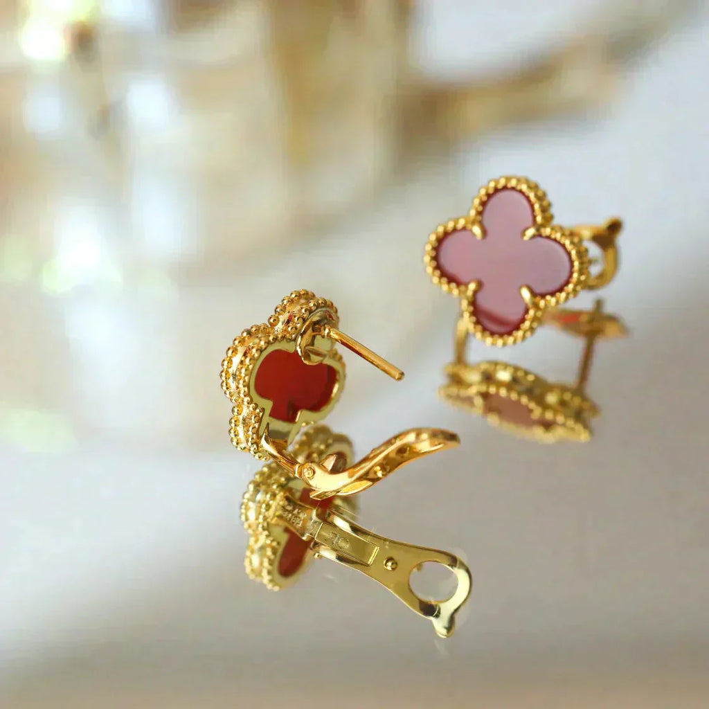 TimiCLOVER MEDIUM 1 MOTIFS CARNELIAN  EARRINGS