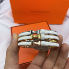 TimiCLASSIC HM CLIC WHITE 8MM ENAMEL BRACELET