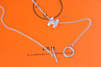 TimiHM NECKLACE H LETTER OVAL SERIES