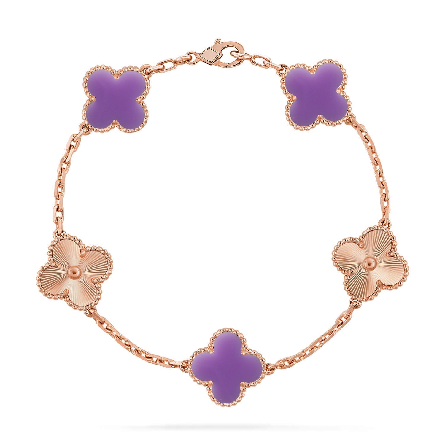 [Timi]New CLOVER 5 MOTIF LIGHT PURPLE BRACELET COLLECTION