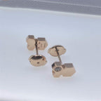 TimiBEE LOVE PINK GOLD DIAMOND EARRINGS