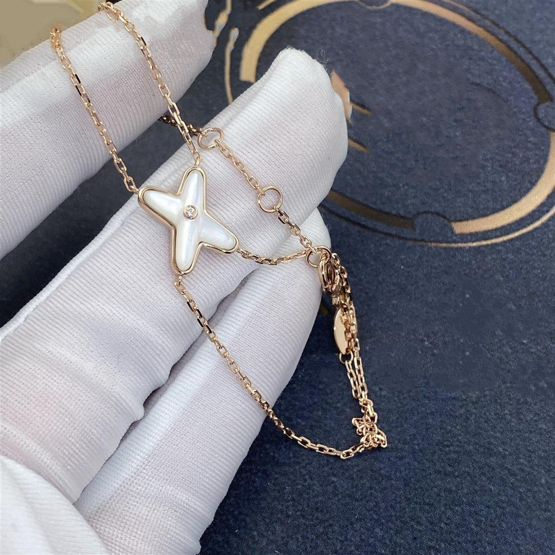 TimiJEUX BRACELET WHITE MOP PINK GOLD 1 DIAMOND