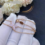 TimiJEUX BRACELET PINK MOP PINK GOLD 1 DIAMOND
