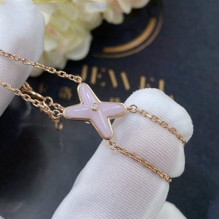 TimiJEUX BRACELET PINK MOP PINK GOLD 1 DIAMOND