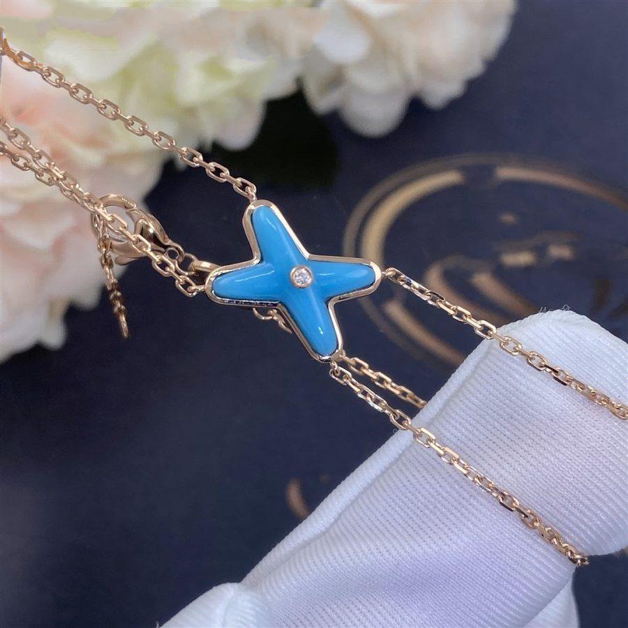 TimiJEUX BRACELET TURQUOISE PINK GOLD 1 DIAMOND