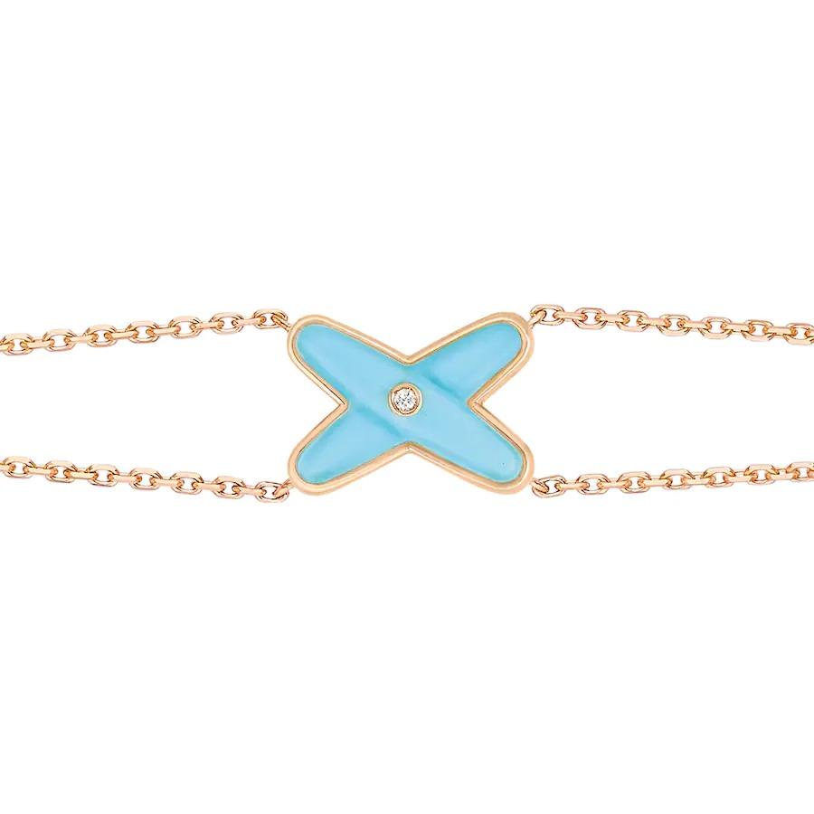 TimiJEUX BRACELET TURQUOISE PINK GOLD 1 DIAMOND