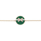 TimiJEUX DE BRACELET MALACHITE PINK GOLD DIAMONDS