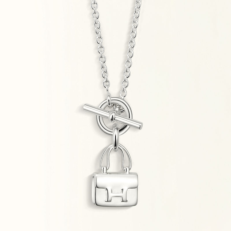 TimiPOP H PEDANT SILVER NECKLACE