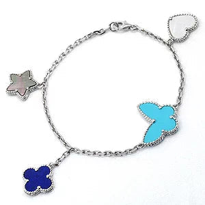 ¡®Timi¡¯LUCKY SPRING SILVER BRACELET 4 MOTIF