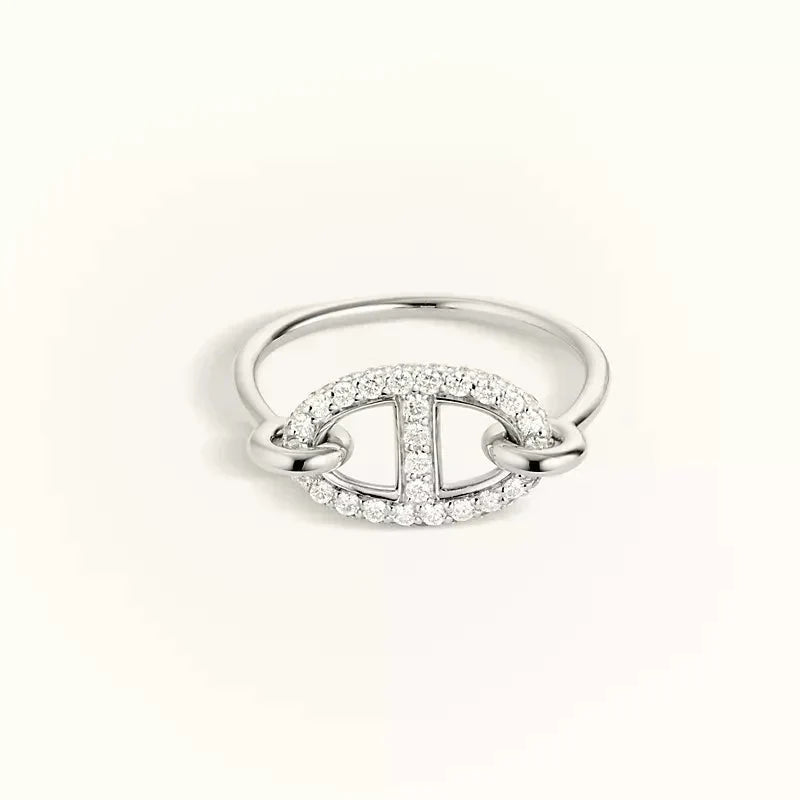 TimiRONDE SMALL SILVER DIAMOND RING