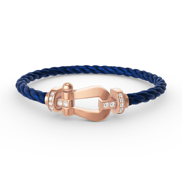 TimiFORCE LARGE HORSESHOE HALF DIAMOND BRACELET ROSE GOLD