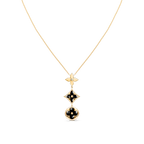 TimiSTAR AND SUN ONYX PINK GOLD NECKLACE