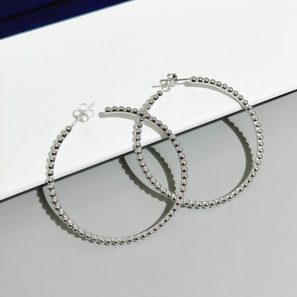 [Timi]  SMOOTH BEAD STUD EARRINGS