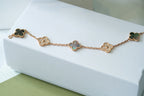 [Timi]New  CLOVER 5 MOTIF GRAY MOP BRACELET COLLECTION