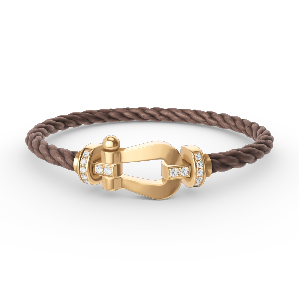 TimiFORCE LARGE HORSESHOE HALF DIAMOND BRACELET GOLD