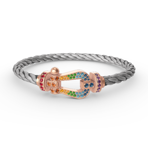 TimiFORCE LARGE HORSESHOE  COLORED DIAMOND BRACELET ROSE GOLD
