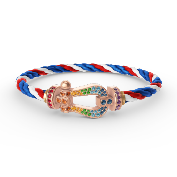 TimiFORCE LARGE HORSESHOE  COLORED DIAMOND BRACELET ROSE GOLD