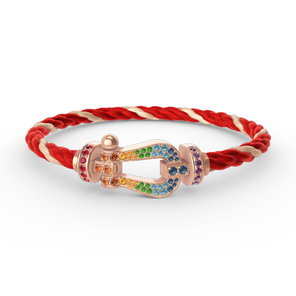 TimiFORCE LARGE HORSESHOE  COLORED DIAMOND BRACELET ROSE GOLD