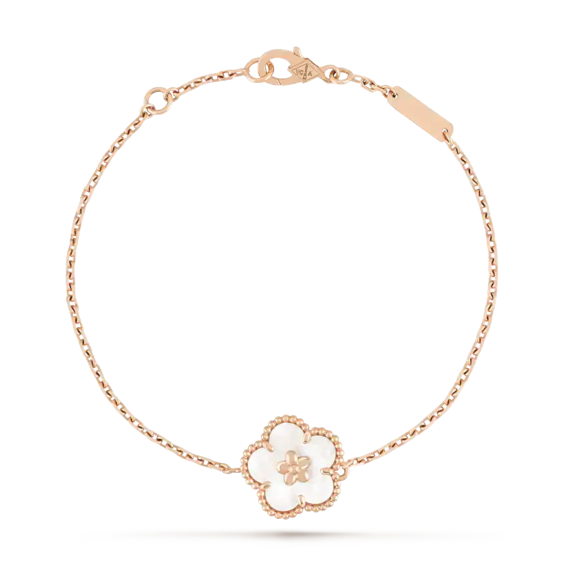 ¡®Timi¡¯LUCKY WHITE MOP PLUM BLOSSOM  BRACELET