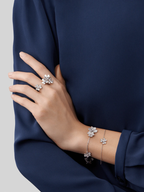 ¡®Timi¡¯FRIVOLE SILVER FLOWER DIAMOND BRACELET