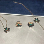 TimiFRIVOLE  FLOWER MALACHITE EARRINGS