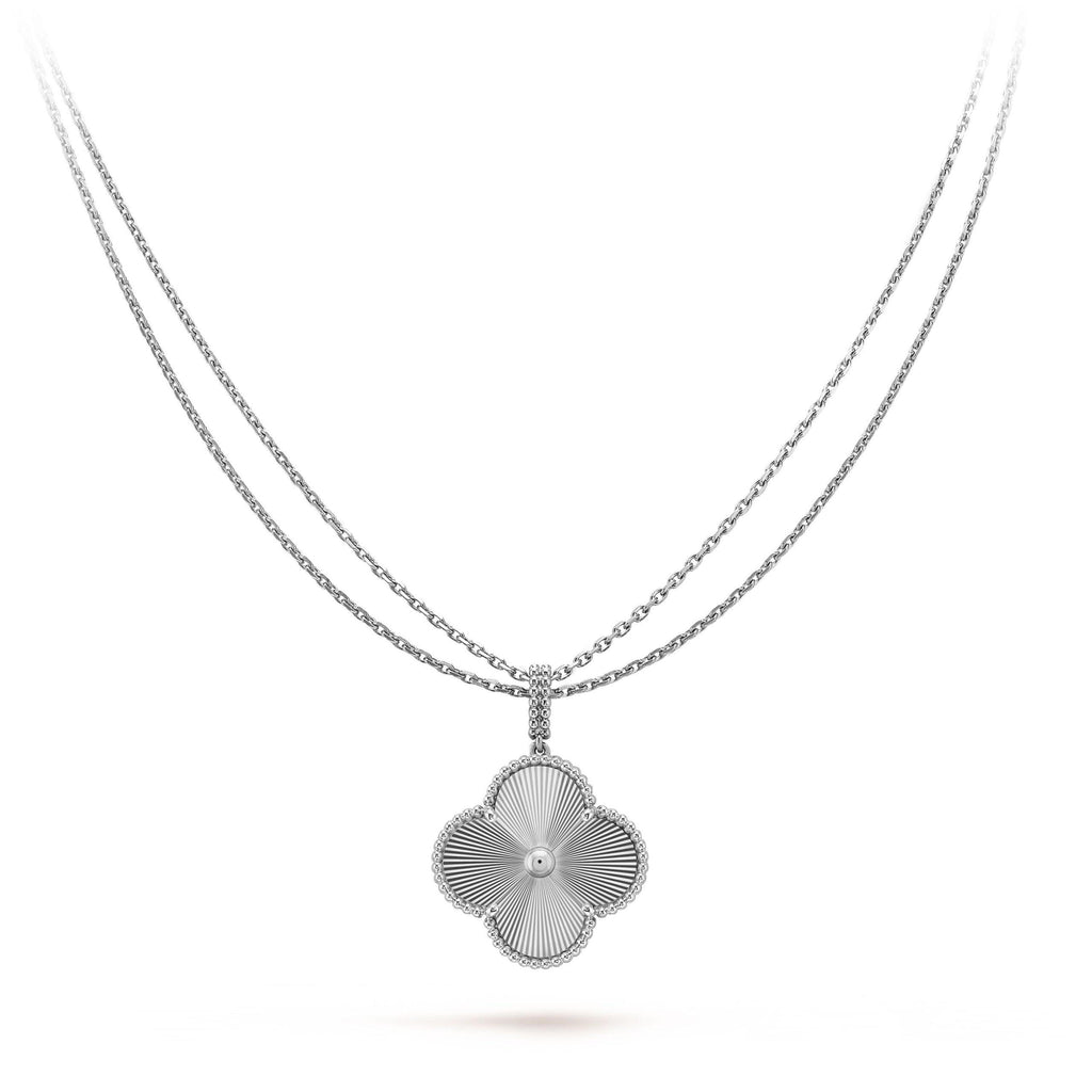 TimiCLOVER 25MM SILVER BIG CLOVER NECKLACE