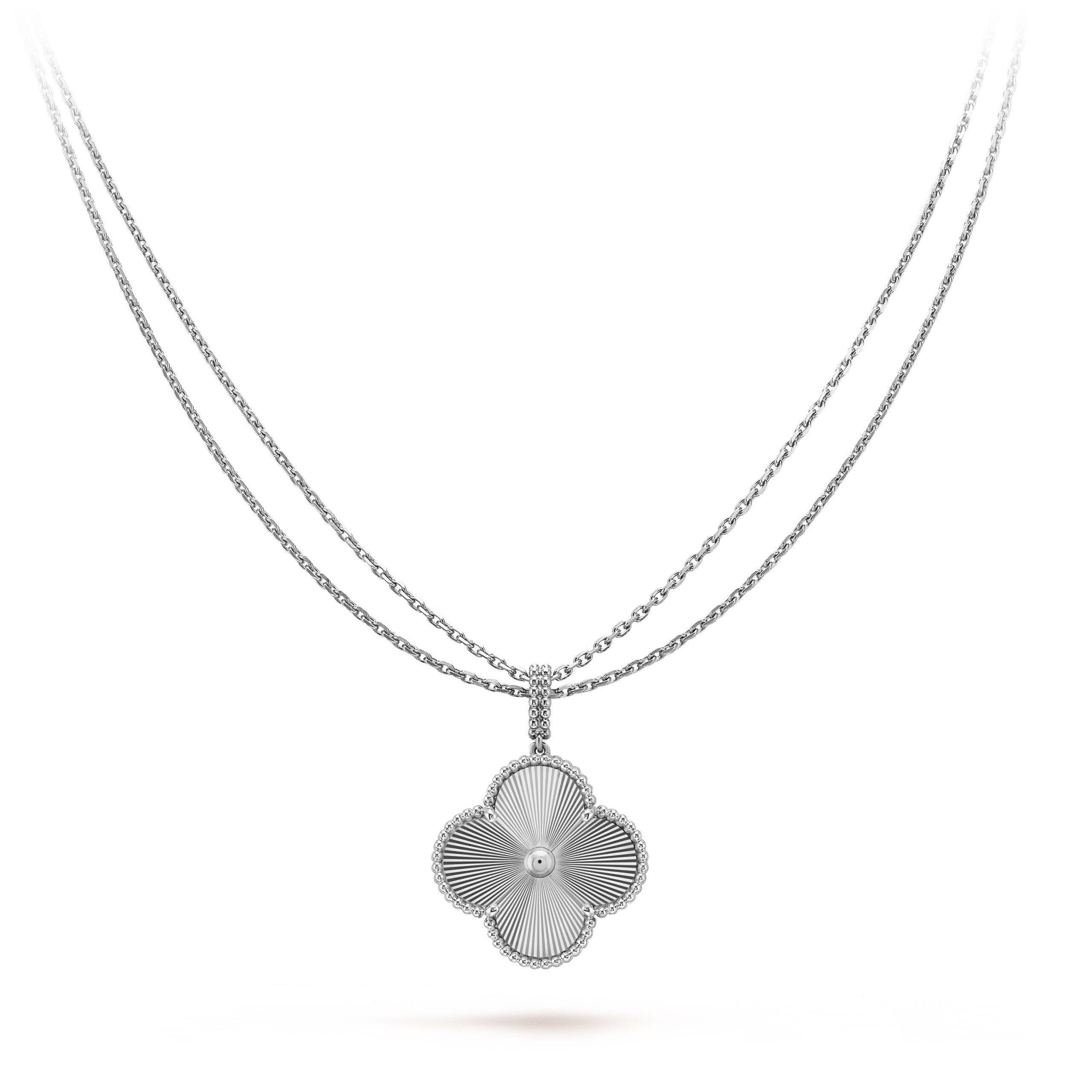 TimiCLOVER 25MM SILVER BIG CLOVER NECKLACE