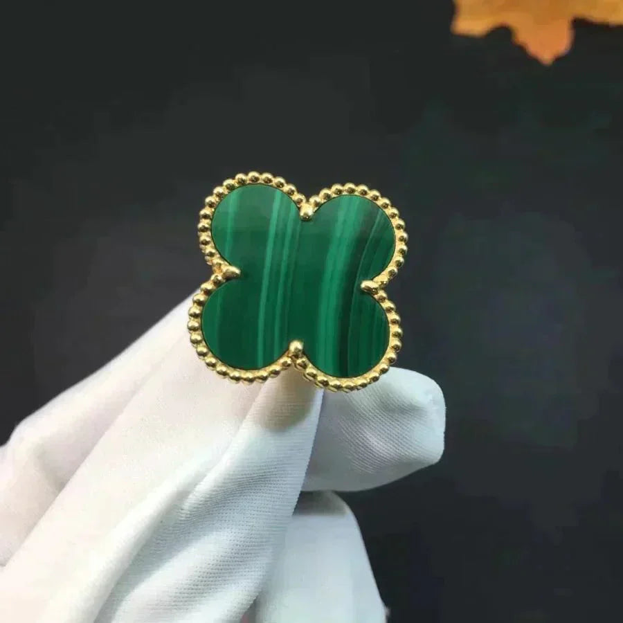 TimiCLOVER MALACHITE RING