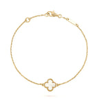¡®Timi¡¯CLOVER WHITE MOP SINGLE FLOWER BRACELET