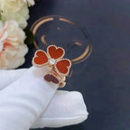 TimiSWEET CLOVER CARNELIAN RING