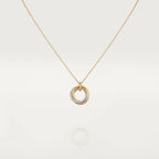 TimiTRINITY NECKLACE SILVER GOLD PINK GOLD DIAMONDS