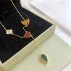 TimiLUCKY SPRING 4 MOTIFS ROSE GOLD NECKLACE