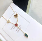 TimiLUCKY SPRING 4 MOTIFS ROSE GOLD NECKLACE