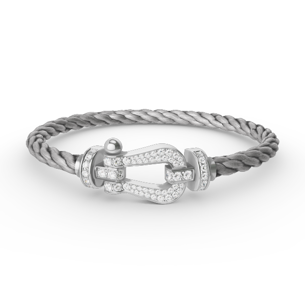 TimiFORCE LARGE HORSESHOE FULL DIAMOND BRACELET SILVER