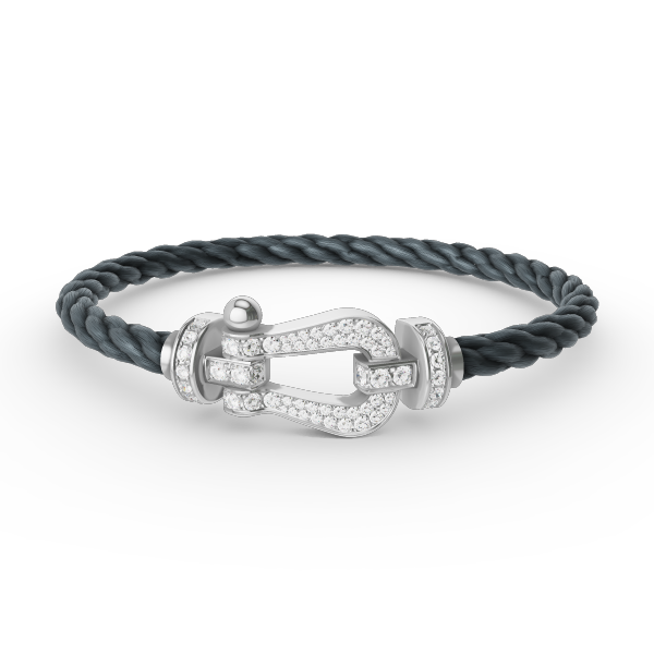 TimiFORCE LARGE HORSESHOE FULL DIAMOND BRACELET SILVER