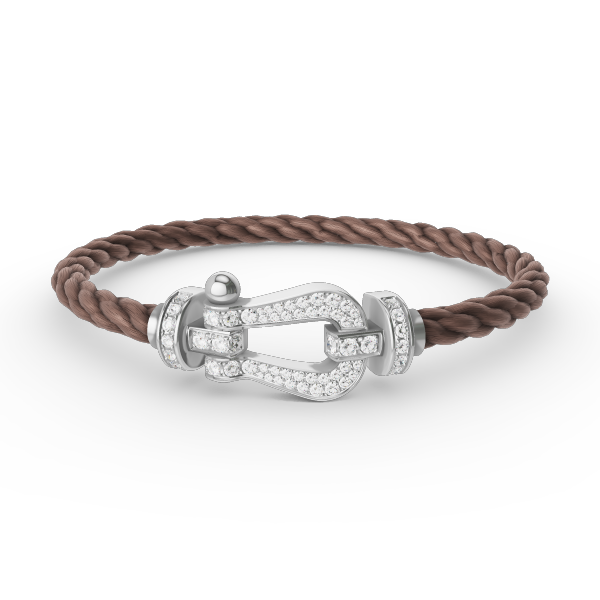 TimiFORCE LARGE HORSESHOE FULL DIAMOND BRACELET SILVER
