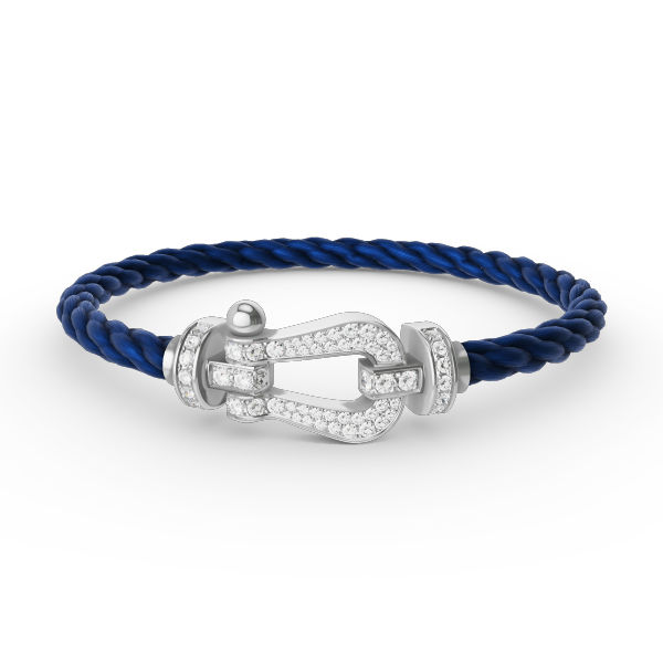 TimiFORCE LARGE HORSESHOE FULL DIAMOND BRACELET SILVER