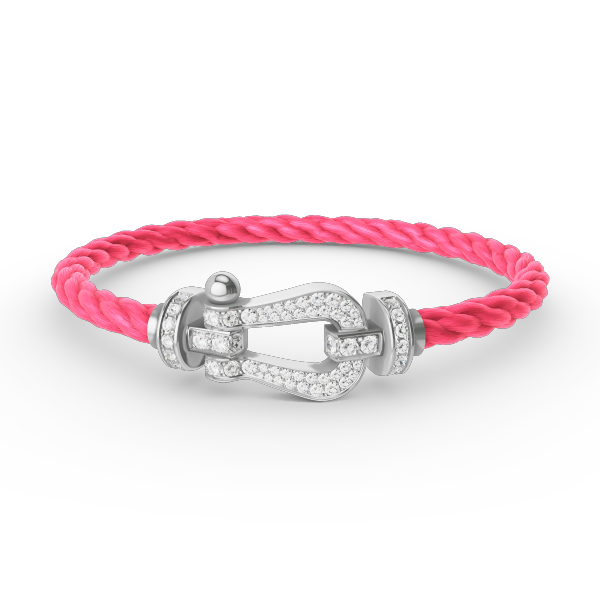 TimiFORCE LARGE HORSESHOE FULL DIAMOND BRACELET SILVER