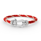 TimiFORCE LARGE HORSESHOE FULL DIAMOND BRACELET SILVER