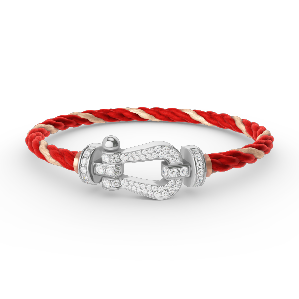 TimiFORCE LARGE HORSESHOE FULL DIAMOND BRACELET SILVER